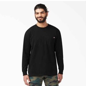 Dickies Black Heavyweight Long Sleeve Pocket T-Shirt